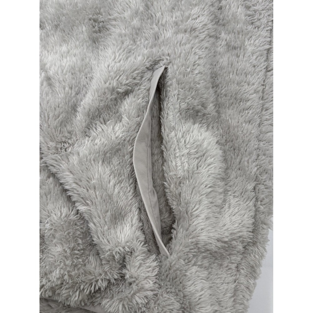 NWT Zyia Active Women's M Polyester Gray Storm Sherpa Block Zipper Jacket - Picture 6 of 9